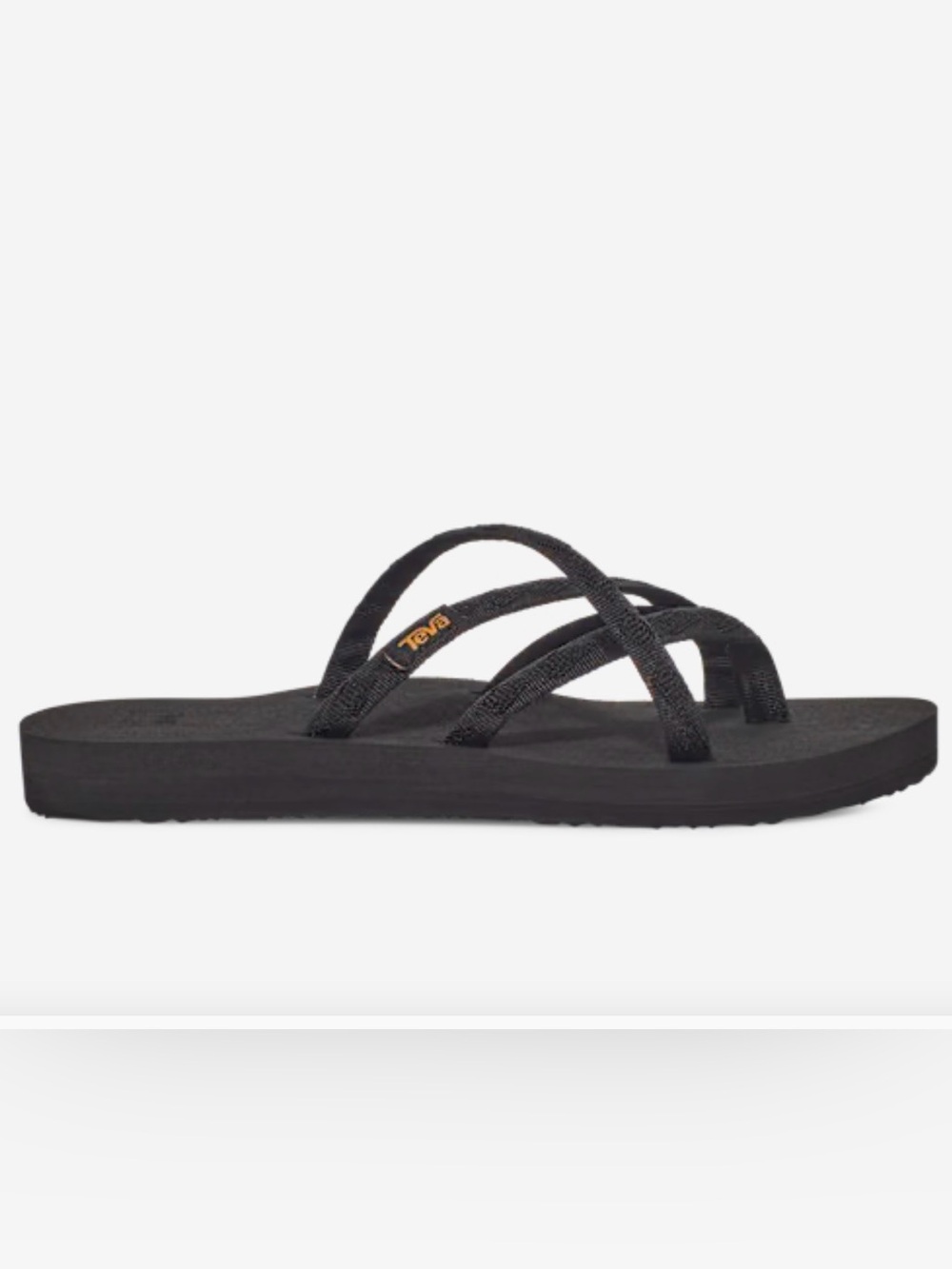 Teva Black Triple-Strap Slide Sandal